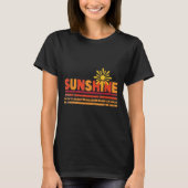 Sunshine Makes Me Happy Insrational Sitive Motivat Tシャツ (正面)
