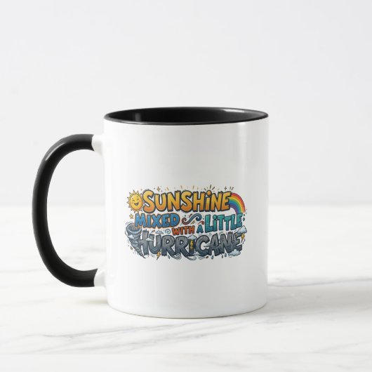 Sunshine Mixed With A Little Hurricane Retro Mug マグカップ (左)