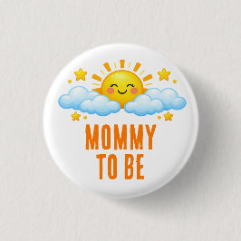 Sunshine Mommy To Be Baby Shower Round Button 缶バッジ