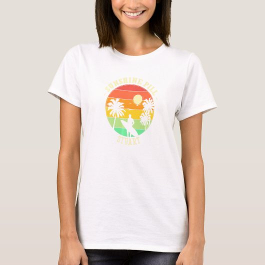 Sunshine Pill Stuart Summer Florida Tropical Beach Tシャツ (正面)