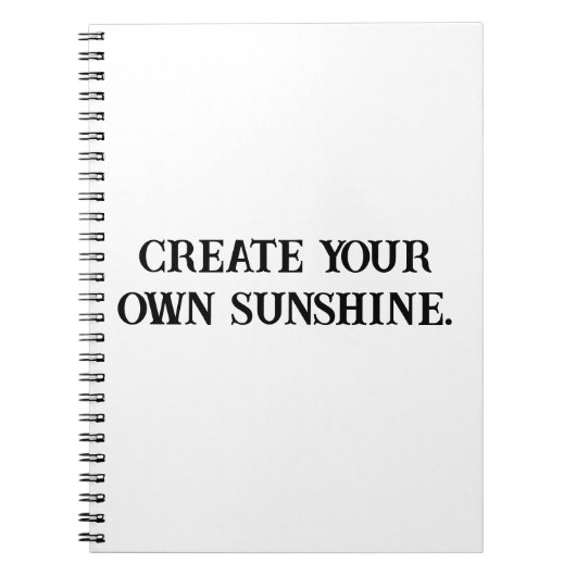 Sunshine Positivityノートブックの作成 ノートブック (正面)
