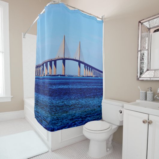 Sunshine Skyway Bridge シャワーカーテン (インサイチュ)