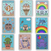 Sunshine & Smiles: Kids' Summer Fun Sticker Pack! シール (正面)