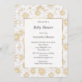 Sunshine Stars and Sun Baby Shower 招待状 (正面/裏面)