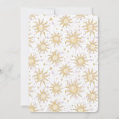 Sunshine Stars and Sun Baby Shower 招待状 (裏面)