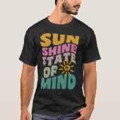 Sunshine State Of Mind Retro Summer Groovy Florida Tシャツ (正面)