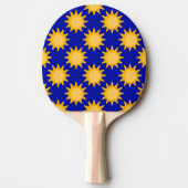 Sunshine Sun Pattern Design On Blue 卓球ラケット (正面)