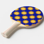 Sunshine Sun Pattern Design On Blue 卓球ラケット (正面アングル)
