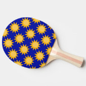 Sunshine Sun Pattern Design On Blue 卓球ラケット (横)