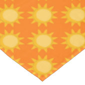 Sunshine Sun Pattern Design On Orange  テーブルクロス (アングル)