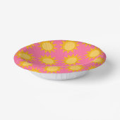 Sunshine Sun Pattern Design On Pink ペーパーボウル (傾斜あり)