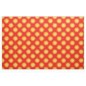 Sunshine Sun Pattern Design On Red ファブリック (ファットクウォーター)