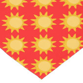 Sunshine Sun Pattern Design On White  ショートテーブルランナー (コーナー)