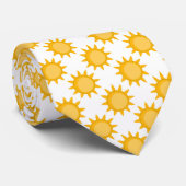 Sunshine Sun Pattern Design On White  ネクタイ (ロール)