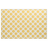 Sunshine Sun Pattern Design On White  ファブリック (ファットクウォーター)