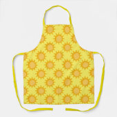 Sunshine Sun Pattern Design On Yellow  エプロン (正面)