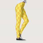 Sunshine Sun Pattern Design On Yellow  レギンス (右)