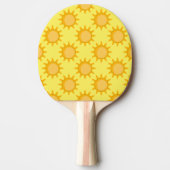 Sunshine Sun Pattern Design On Yellow  卓球ラケット (正面)