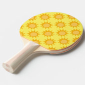 Sunshine Sun Pattern Design On Yellow  卓球ラケット (正面アングル)