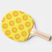 Sunshine Sun Pattern Design On Yellow  卓球ラケット (横)