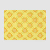 Sunshine Sun Pattern Design On Yellow  薄葉紙 (正面)