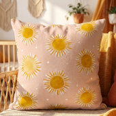 Sunshine Sun Pattern Throw Pillow クッション