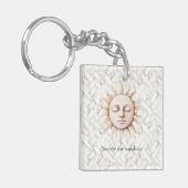 Sunshine Sun White Basket Weave キーホルダー (正面左)