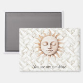 Sunshine Sun White Basket Weave マグネット (正面/裏面)