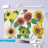 Sunshine Sunflowers Tissue Paper 薄葉紙 (クラフト)