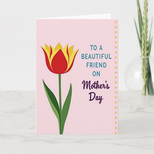 Sunshine Tulip Mothers Day Card カード (正面)