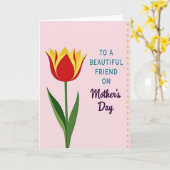 Sunshine Tulip Mothers Day Card カード (黄色い花)