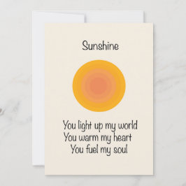 Sunshine Valentine Postcard シーズンカード