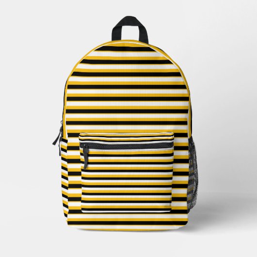 Sunshine Vibes – Bright Yellow Backpack プリントバックパック (正面)