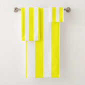 Sunshine Yellow and White Striped Print バスタオルセット (インサイチュ)