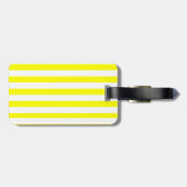 Sunshine Yellow and White Striped Print ラゲッジタグ (裏面横)