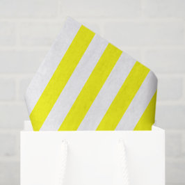 Sunshine Yellow and White Striped Print 薄葉紙