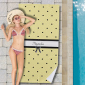 Sunshine Yellow Chic Summer Vacation Beach Towel ビーチタオル