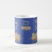 Sunshiny日を望みます コーヒーマグカップ (中央)