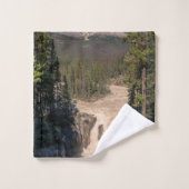 Sunwapta秋,カナダの滝の写真 バスタオルセット (ウォッシュタオル)