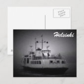 Suomenlinna (Helsinki)フェリー霧はがき ポストカード (正面/裏面)