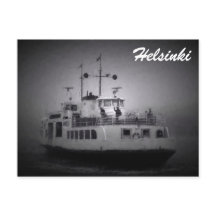 Suomenlinna (Helsinki)フェリー霧はがき