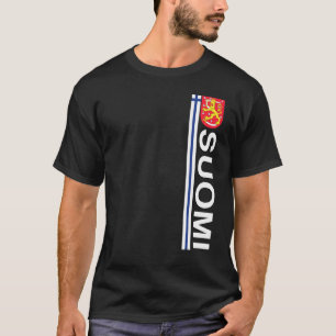 Suomiサッカーとスポーツプリントフィンランド国家pri Tシャツ
