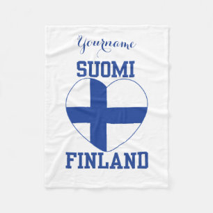SUOMIフィンランドのカスタムのフリースブランケット フリースブランケット