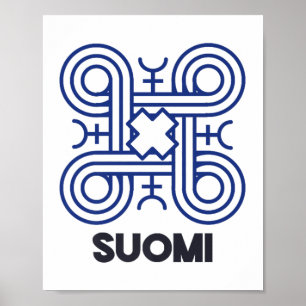 Suomiフィンランドのシンボルハンヌヴァクナループ広場P ポスター