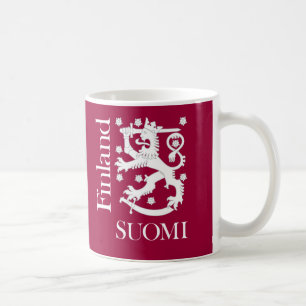 SUOMIフィンランドのライオンのマグ コーヒーマグカップ