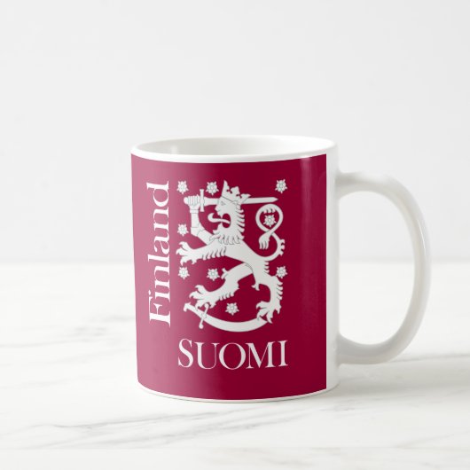 SUOMIフィンランドのライオンのマグ コーヒーマグカップ (右)