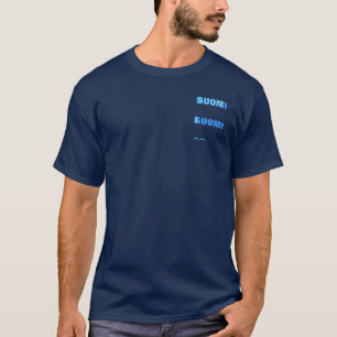 SUOMI (フィンランドのプライド)の青いTシャツ Tシャツ