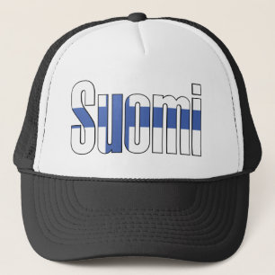 Suomi (フィンランド)の旗のTシャツ キャップ