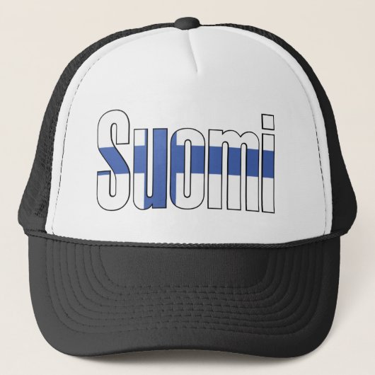 Suomi (フィンランド)の旗のTシャツ キャップ (正面)