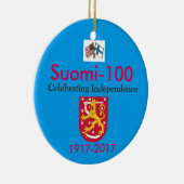Suomi 100の百年祭の記念品1917-2017年 セラミックオーナメント (右)